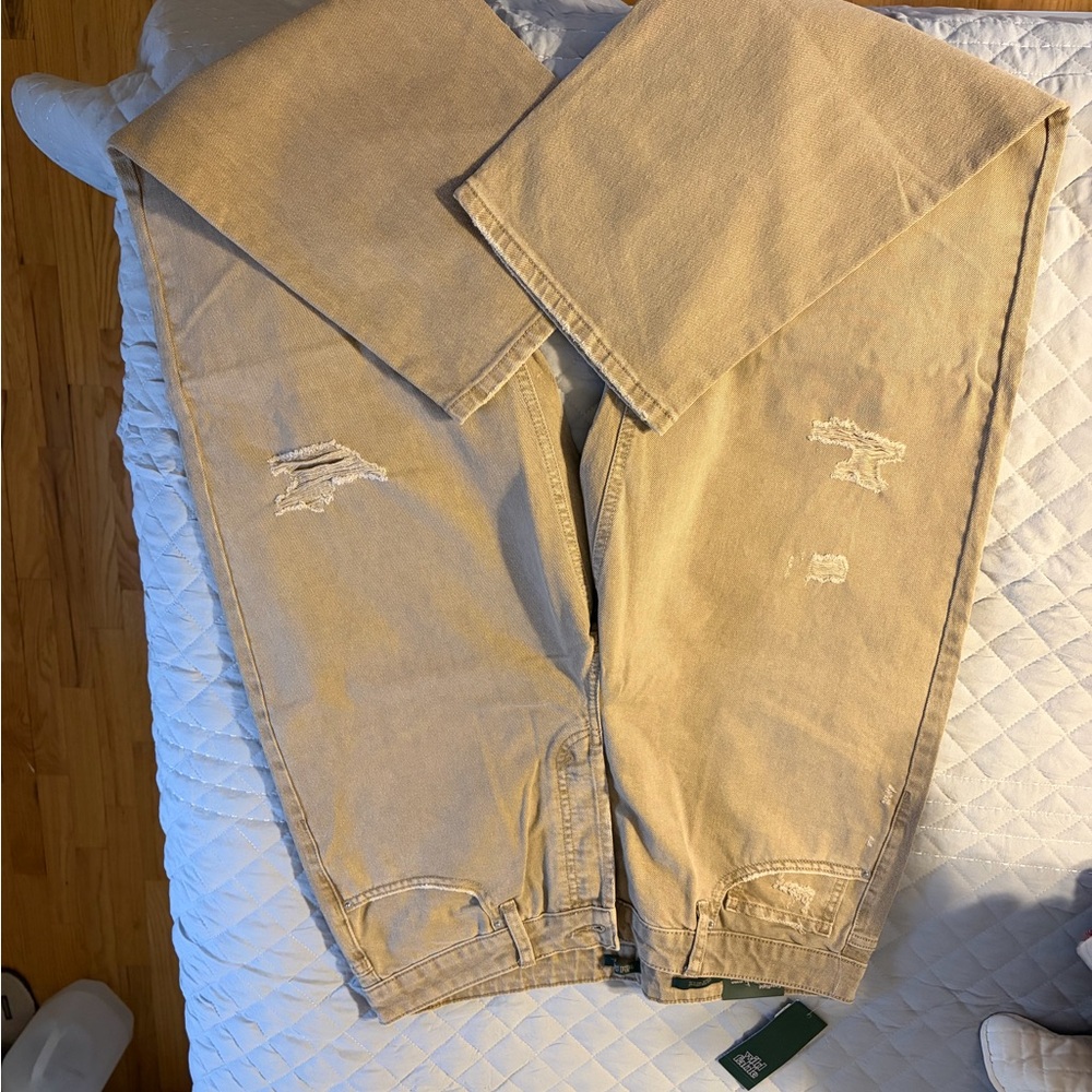 Wild Fable Tan Flare & Wide Leg Jeans